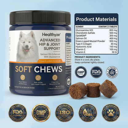 Advanced Hip & Joint Care Chews – dog joint supplement for mobility